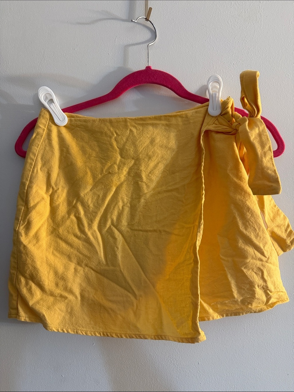 Forever 21 size small Bright Yellow Tie-Side Mini Skirt